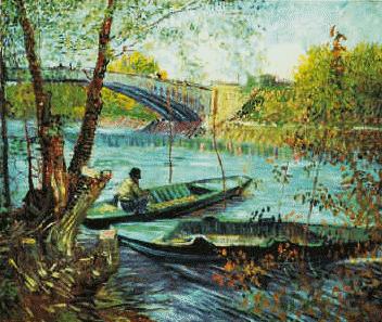 Vincent Van Gogh Fishing in the Spring, Pont de Clichy